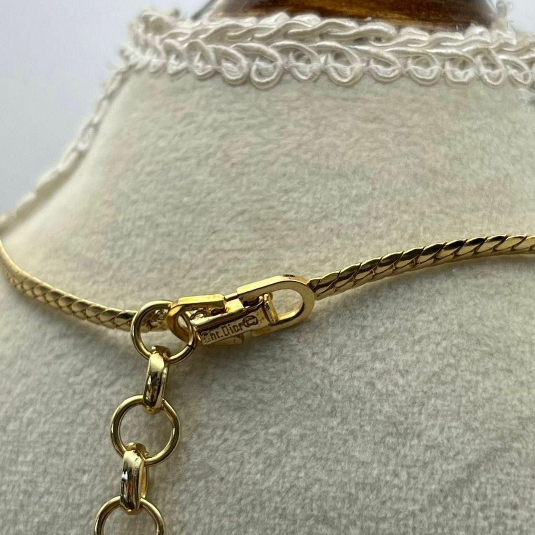 Christian Dior(クリスチャンディオール)の極美品 クリスチャンディオール カラーストーン グリーン ネックレス ビンテージ レディースのアクセサリー(ネックレス)の商品写真