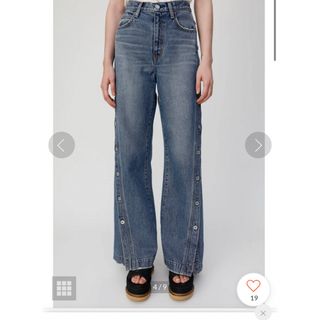 moussy - BUTTON UP DENIM WIDE PANTS