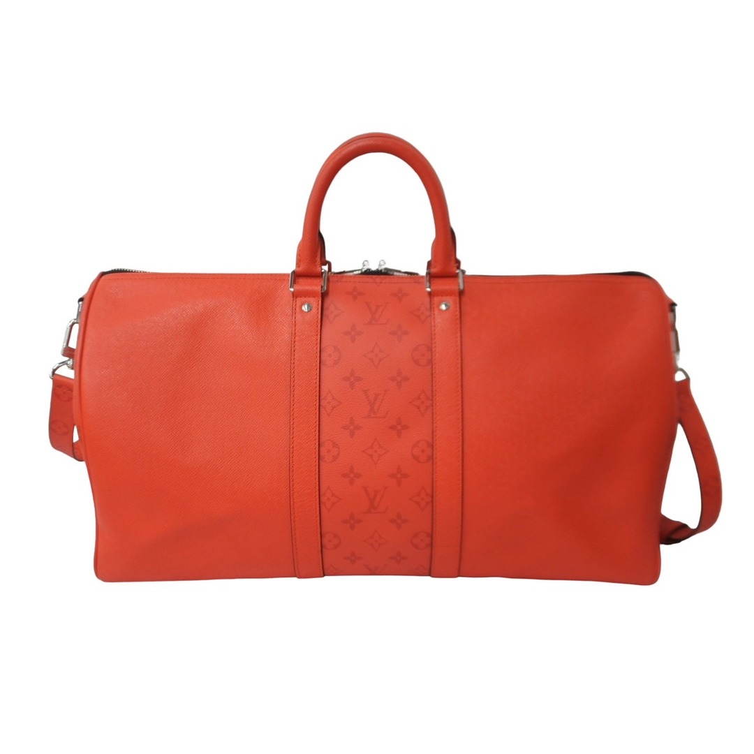 LOUIS VUITTON(ルイヴィトン)のLOUIS VUITTON ルイヴィトン 22SS キーポル バンドリエール 50 ボストンバッグ タイガラマ M59337 レッド 美品 中古 62856 レディースのバッグ(ボストンバッグ)の商品写真