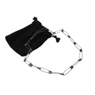 クロムハーツ(Chrome Hearts)のCHROME HEARTS クロムハーツ ネックレス セーフティーピン シルバ−925 全長49.5 重量19g CHクロス 美品 中古 62782(ネックレス)