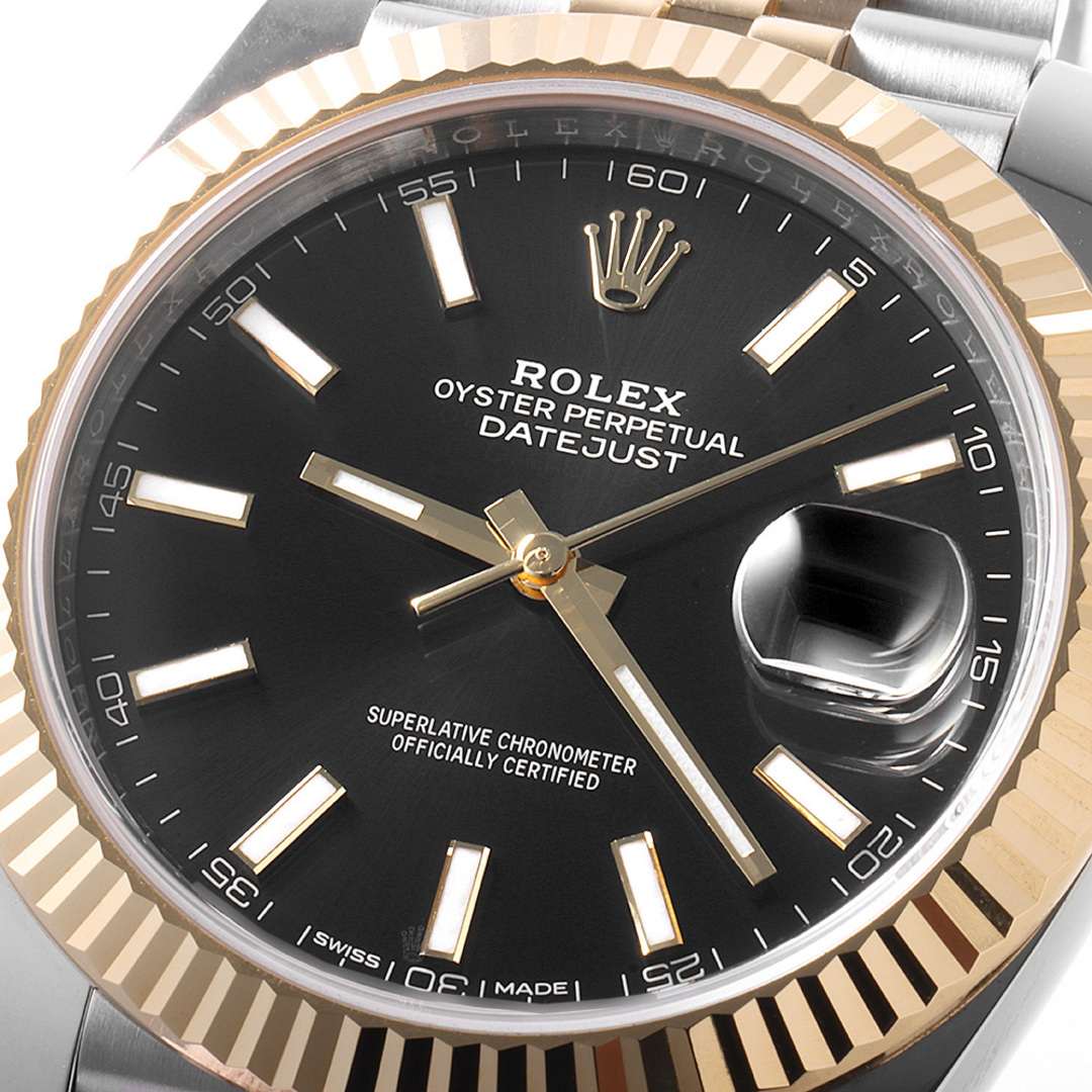 ROLEX(ロレックス)のロレックス デイトジャスト 126333 ブラック 5列 ジュビリーブレス ランダム番 メンズ 中古 腕時計 メンズの時計(腕時計(アナログ))の商品写真