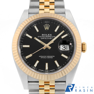 ロレックス(ROLEX)のロレックス デイトジャスト 126333 ブラック 5列 ジュビリーブレス ランダム番 メンズ 中古 腕時計(腕時計(アナログ))