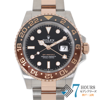 ロレックス(ROLEX)の【119849】ROLEX ロレックス  126711CHNR GMTマスター2 ブラックダイヤル ランダム番 PG/SS 自動巻き ギャランティーカード 当店オリジナルボックス 腕時計 時計 WATCH メンズ 男性 男 紳士【中古】(腕時計(アナログ))