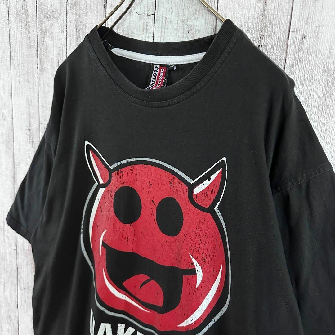 VINTAGE(ヴィンテージ)の古着TシャツXLサイズUSA両面プリントヴィンテージ半袖メンズアメリカブラック黒 メンズのトップス(Tシャツ/カットソー(半袖/袖なし))の商品写真