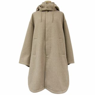 BEAMS BOY - 新品 BEAMS BOY ビームスボーイ コート ロング 23秋冬 ベージュ FREE  2WAY オーバーサイズ Aライン フーディー スタンドカラー アウター シンプル カジュアル 大人 きれいめ 通勤【レディース】