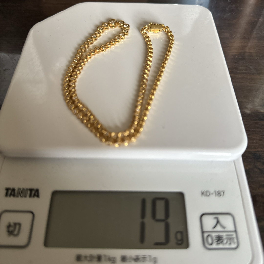 中尾様専用保証書付きk18 2カラットテニスネックレス レディースのアクセサリー(ネックレス)の商品写真