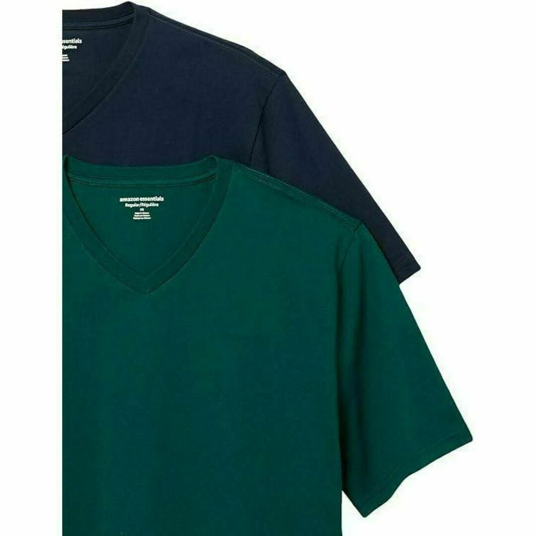 ★2枚セット★Tシャツ Vネック レギュラーフィット 半袖 メンズ 男性 メンズのトップス(Tシャツ/カットソー(半袖/袖なし))の商品写真