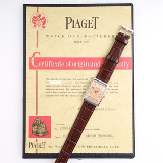 PIAGET ピアジェ ALANCIENNE ア・ラシエンヌ 9952 手巻き Cal.9P2 WG 革 純正尾錠（750）ピンク文字盤 保証書（1997年）