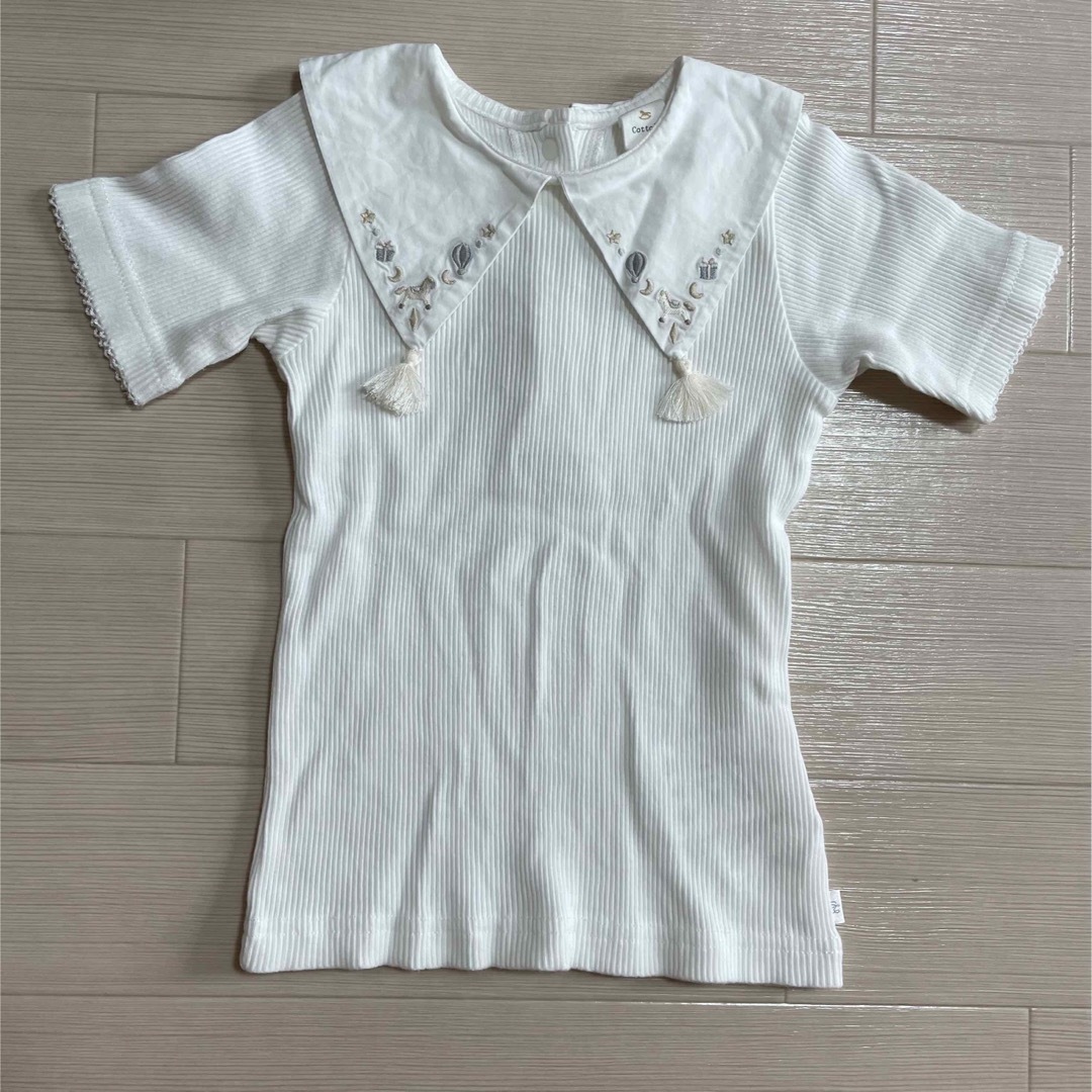 バースデイ(バースデイ)のCottoli 襟付きトップス　95 キッズ/ベビー/マタニティのキッズ服女の子用(90cm~)(Tシャツ/カットソー)の商品写真