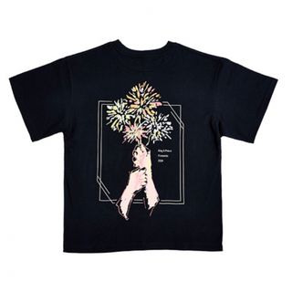 キンプリ　打ち上げ花火　イラストTシャツ黒(Tシャツ/カットソー(半袖/袖なし))