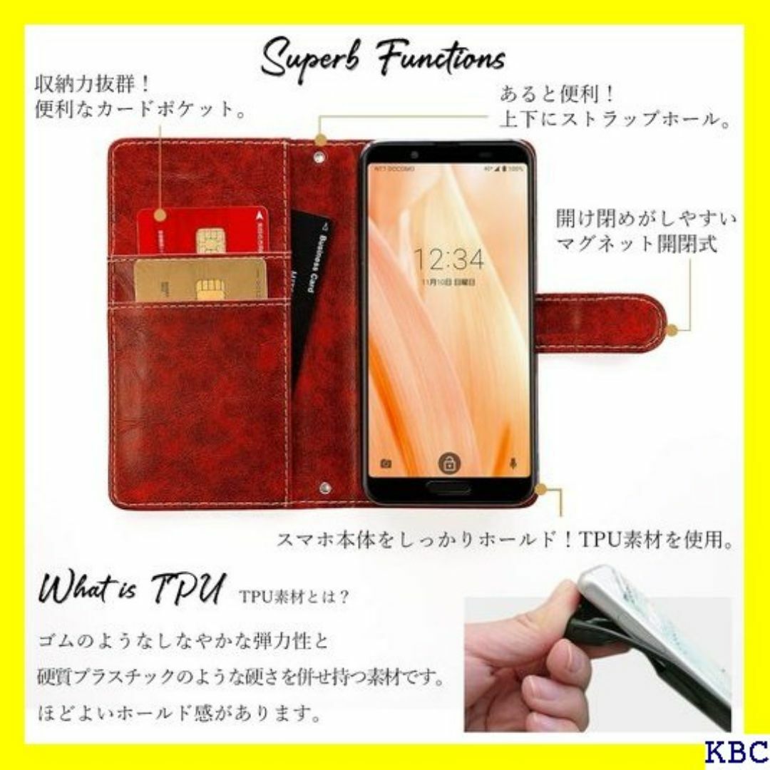 iPhone 15 ケース カバー 手帳型 iPhon 手 PU レッド 167 スマホ/家電/カメラのスマホ/家電/カメラ その他(その他)の商品写真