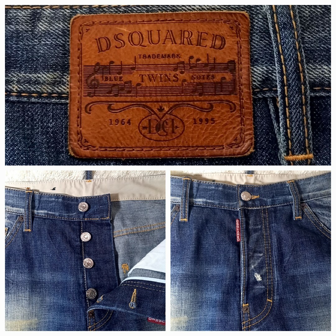 DSQUARED2(ディースクエアード)の【入手困難】ディースクエアード　46 クラッシュデニム 　ダメージデニム メンズのパンツ(デニム/ジーンズ)の商品写真