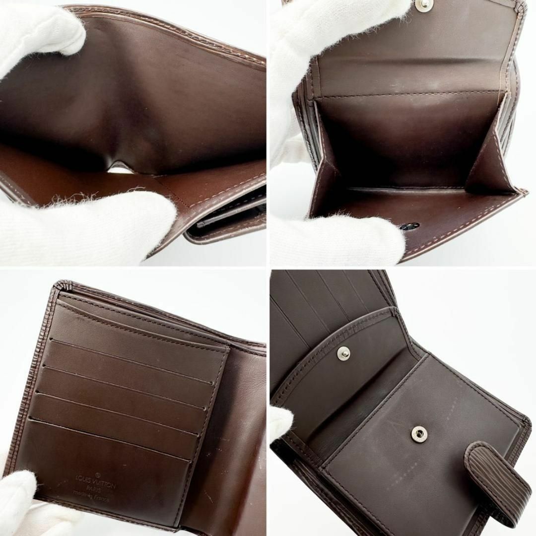 LOUIS VUITTON(ルイヴィトン)のヴィトン エピ ポルトビエ コンパクト 二つ折り 財布 ブラウン レディースのファッション小物(財布)の商品写真