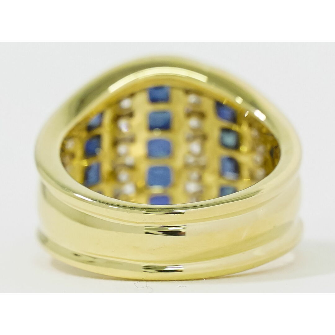 本物 サファイア 1.68ct ダイヤモンド 0.87ct 750 18K YG リング 指輪 12号 イエローゴールド ブルー アクセサリー ジュエリー 中古 レディースのアクセサリー(リング(指輪))の商品写真