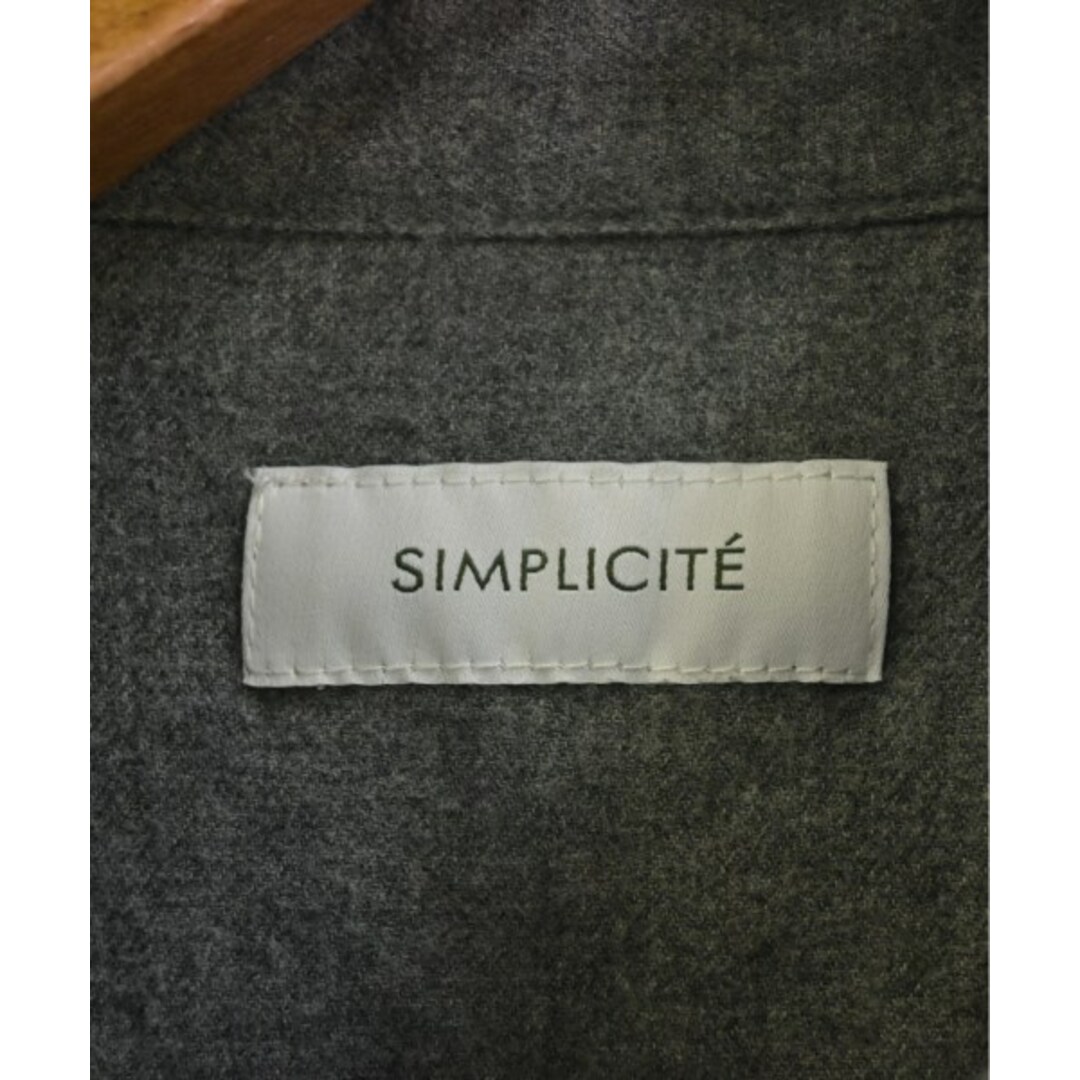 Simplicite(シンプリシテェ)のSimplicite シンプルシテ シャツワンピース F グレー 【古着】【中古】 レディースのワンピース(その他)の商品写真