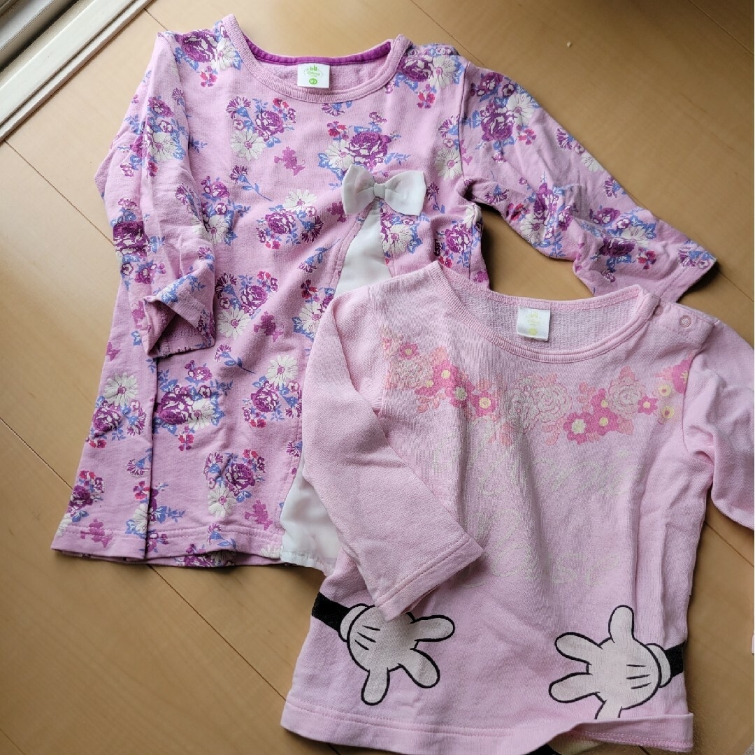 ミニーちゃん ロンTセット キッズ/ベビー/マタニティのキッズ服女の子用(90cm~)(Tシャツ/カットソー)の商品写真