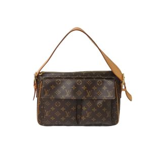 ルイヴィトン(LOUIS VUITTON)のLOUIS VUITTON ルイヴィトン ショルダーバッグ ヴィバシテGM M51163 ブラウン PVC レザー ゴールド金具 美品 中古 62863(ハンドバッグ)