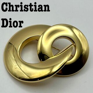 クリスチャンディオール(Christian Dior)のChristian Dior インフィニティ　ピンブローチ　ゴールド　2連リング(ブローチ/コサージュ)