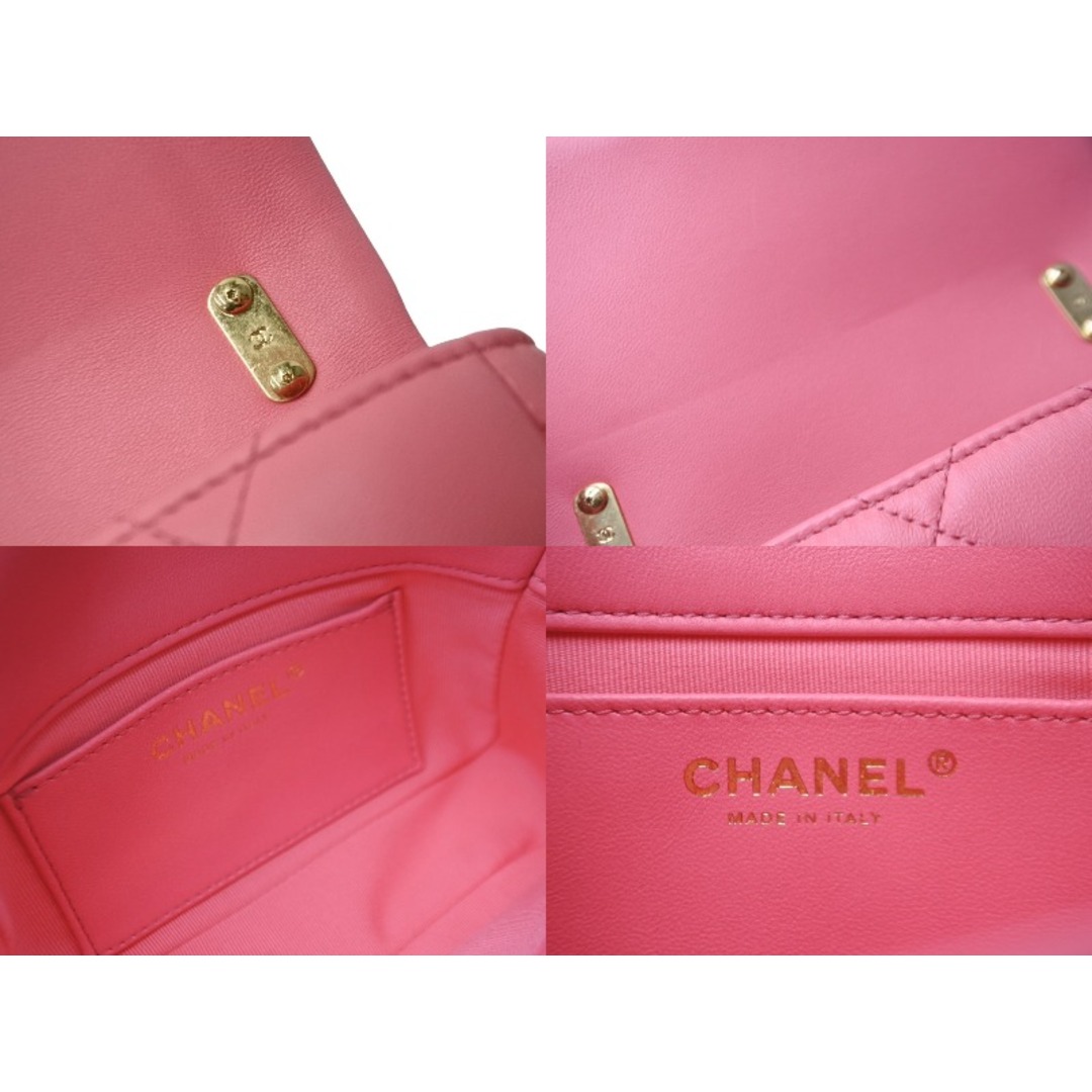 CHANEL(シャネル)の極美品 22SS CHANEL シャネル チェーンショルダーバッグ AS3213 ラムスキン ピンク ゴールド金具 ランダム 中古 62850 レディースのバッグ(ハンドバッグ)の商品写真