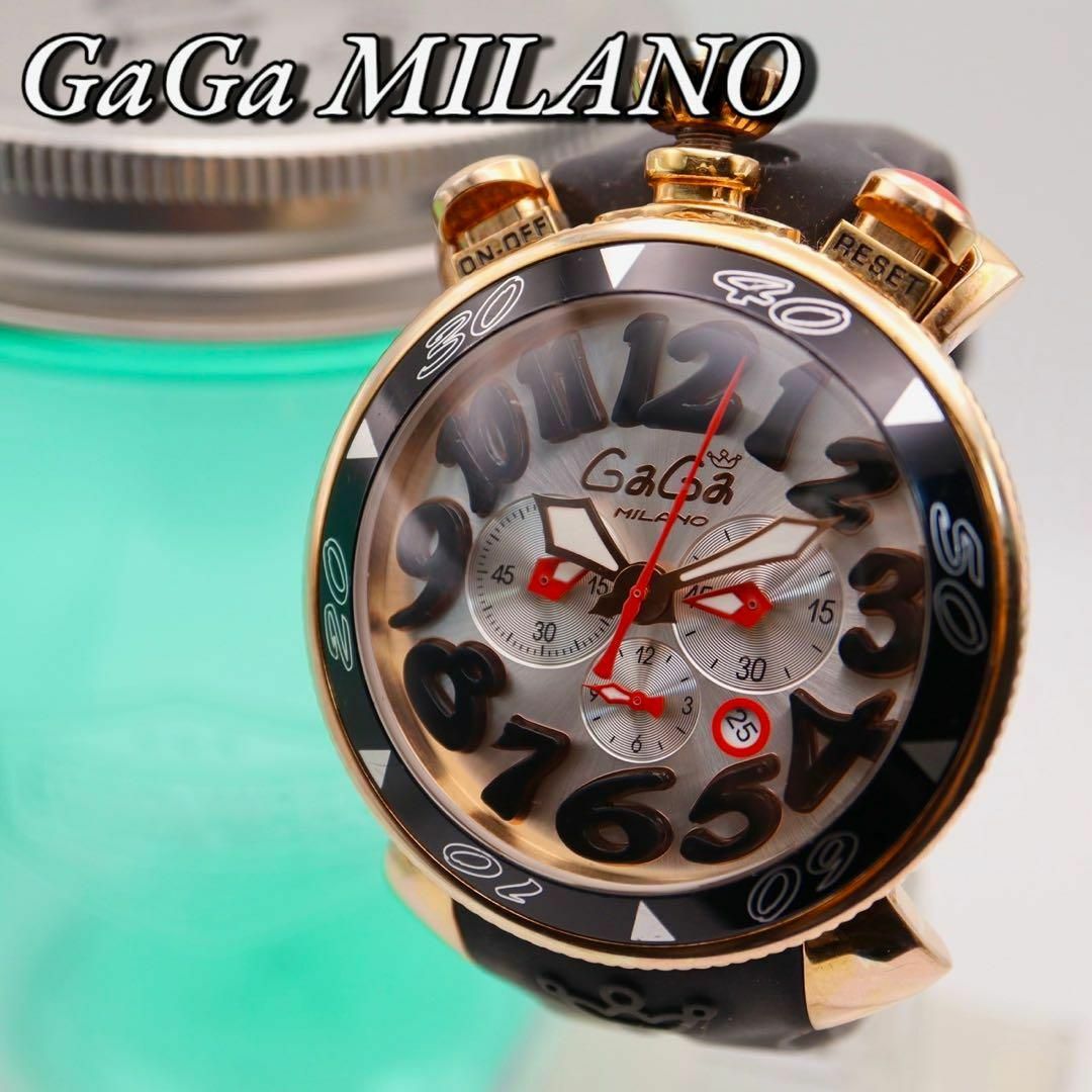GaGa MILANO(ガガミラノ)の極美品 GaGa MILANO マヌアーレ 48ｍｍ メンズ腕時計 820 メンズの時計(腕時計(アナログ))の商品写真