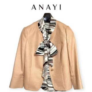 ANAYI - GWセール15％オフ❤ANAYI✨リネン調バスケットノーカラージャケット