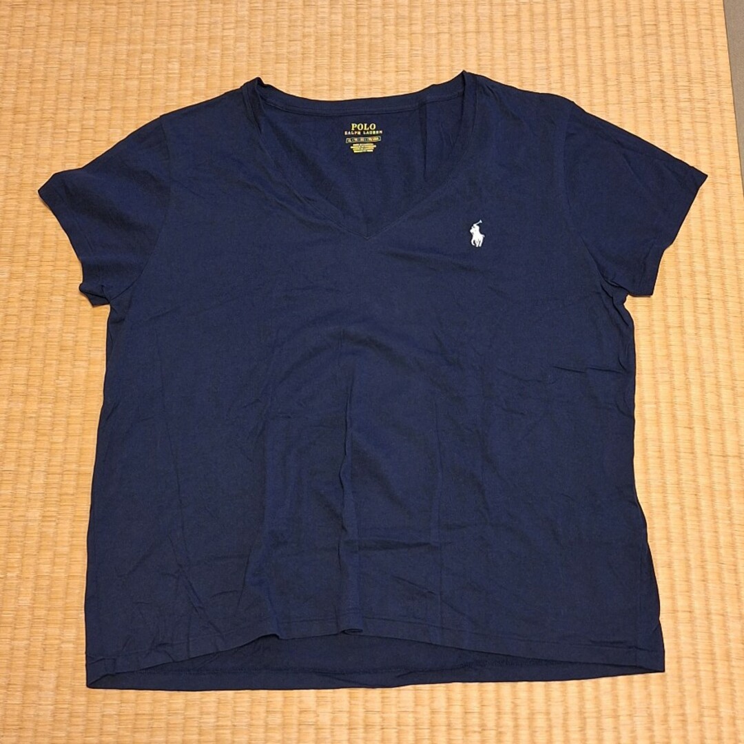 POLO RALPH LAUREN(ポロラルフローレン)の☆ずんまち様専用☆Ralph Lauren Vネック半袖Tシャツ XLサイズ レディースのトップス(Tシャツ(半袖/袖なし))の商品写真