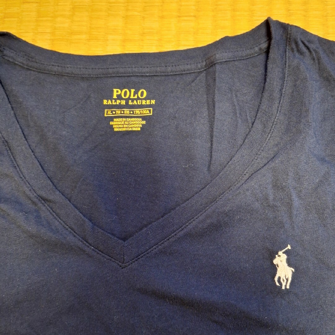 POLO RALPH LAUREN(ポロラルフローレン)の☆ずんまち様専用☆Ralph Lauren Vネック半袖Tシャツ XLサイズ レディースのトップス(Tシャツ(半袖/袖なし))の商品写真