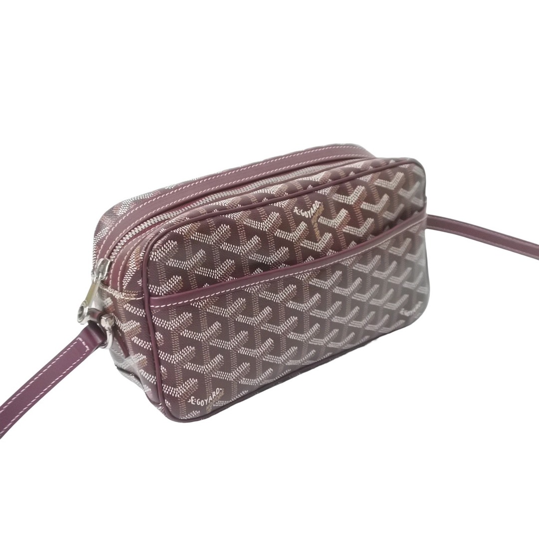 GOYARD(ゴヤール)の極美品 GOYARD ゴヤール カップヴェール ショルダーバッグ ボルドー ヘリンボーン柄 ショルダーバッグ 中古 62849 レディースのバッグ(ハンドバッグ)の商品写真