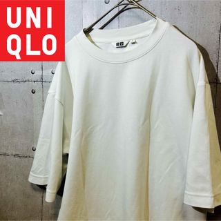 ユニクロ(UNIQLO)のUNIQLOユニクロ　エアリズムコットンオーバーサイズTシャツ（5分袖）M(Tシャツ/カットソー(半袖/袖なし))