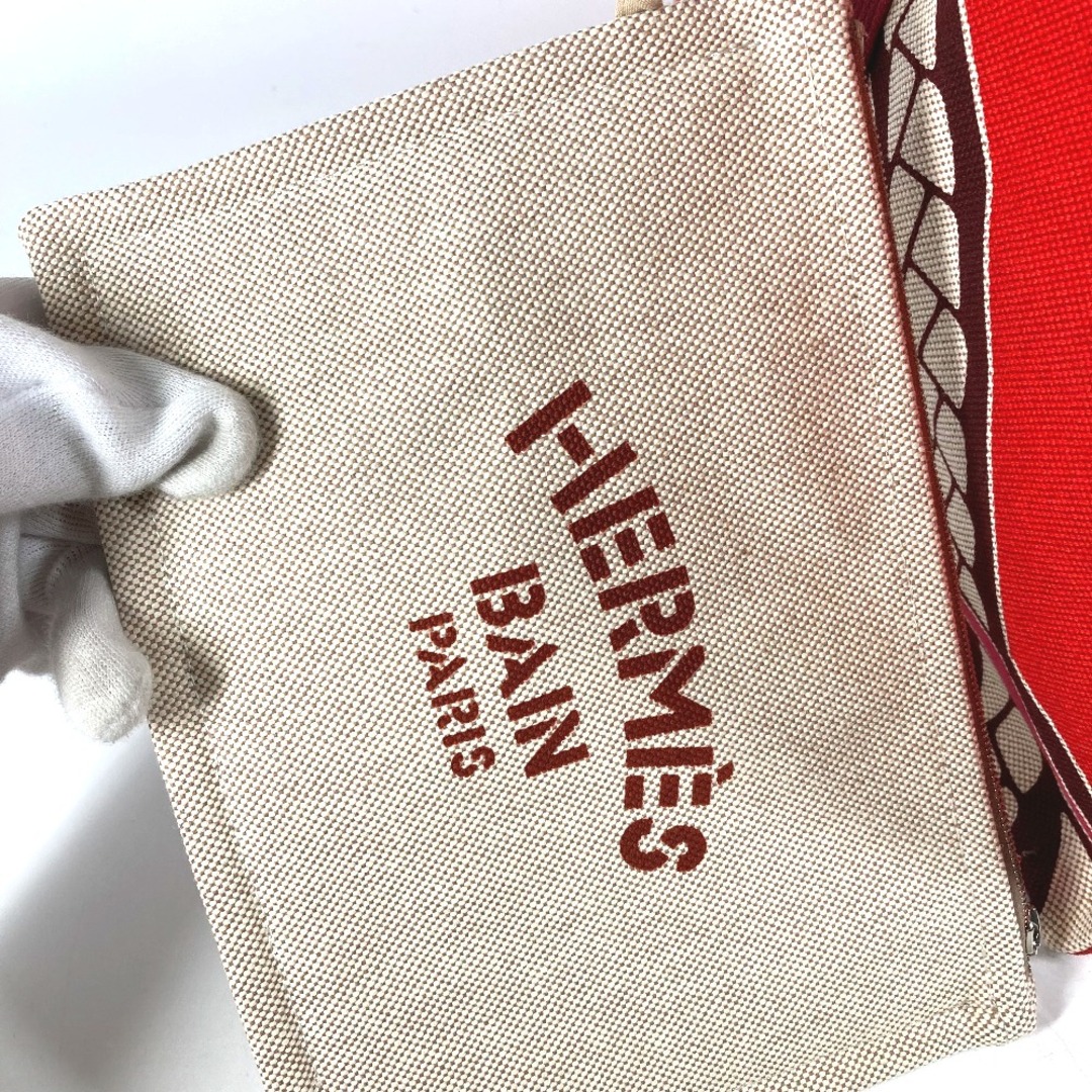 Hermes(エルメス)のエルメス HERMES トレサージュ・マラン ラージ ビーチバッグ 肩掛け ショルダーバッグ カバン ポーチ付き トートバッグ キャンバス レッド 未使用 レディースのバッグ(トートバッグ)の商品写真
