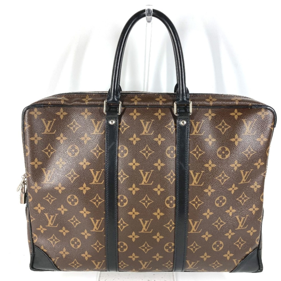 LOUIS VUITTON(ルイヴィトン)のルイヴィトン LOUIS VUITTON ポルトドキュマン・ヴォワヤージュ PDV M40225 モノグラムマカサー カバン トートバッグ ビジネスバッグ モノグラムマカサーキャンバス ブラウン メンズのバッグ(ビジネスバッグ)の商品写真