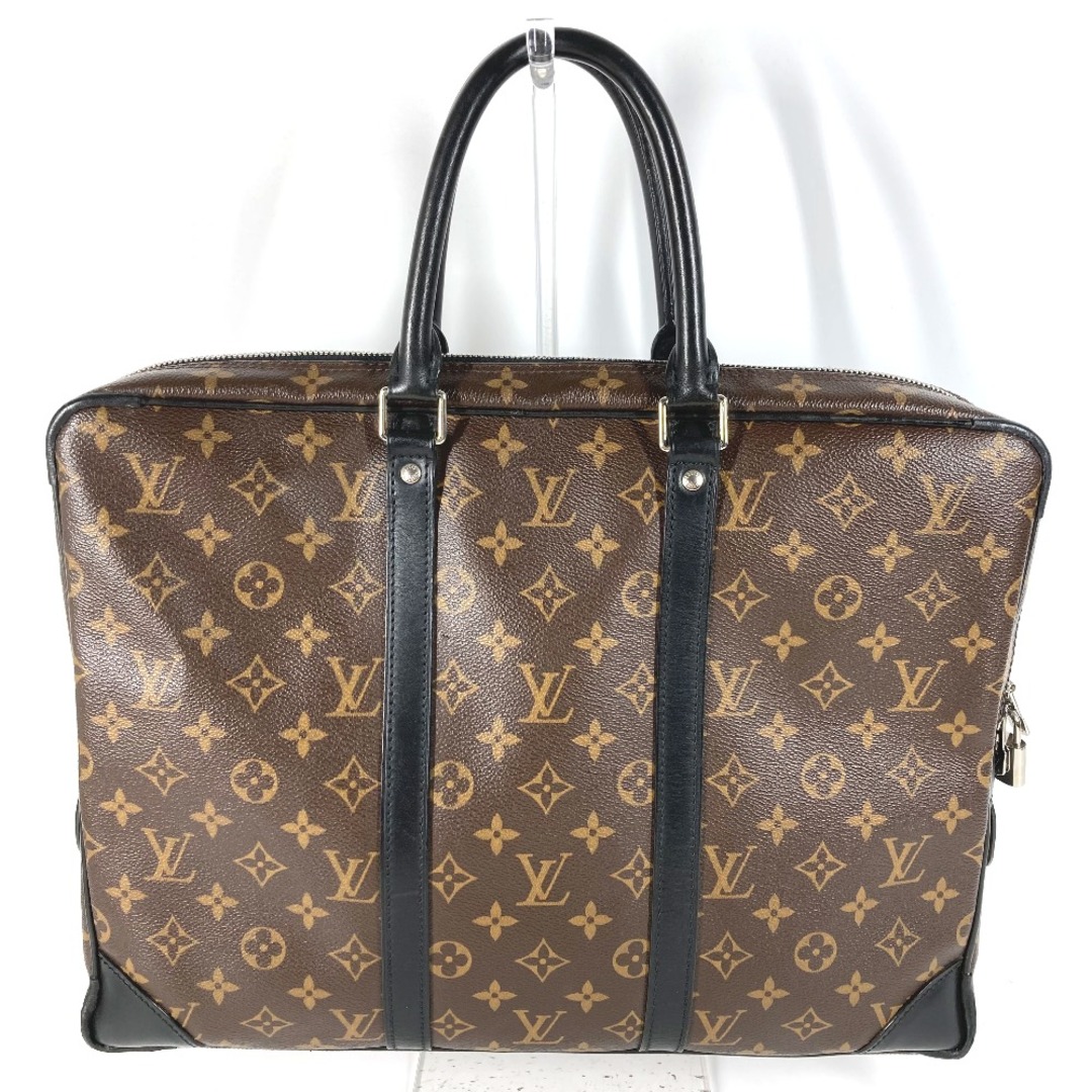 LOUIS VUITTON(ルイヴィトン)のルイヴィトン LOUIS VUITTON ポルトドキュマン・ヴォワヤージュ PDV M40225 モノグラムマカサー カバン トートバッグ ビジネスバッグ モノグラムマカサーキャンバス ブラウン メンズのバッグ(ビジネスバッグ)の商品写真