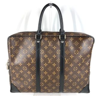 ルイヴィトン(LOUIS VUITTON)のルイヴィトン LOUIS VUITTON ポルトドキュマン・ヴォワヤージュ PDV M40225 モノグラムマカサー カバン トートバッグ ビジネスバッグ モノグラムマカサーキャンバス ブラウン(ビジネスバッグ)