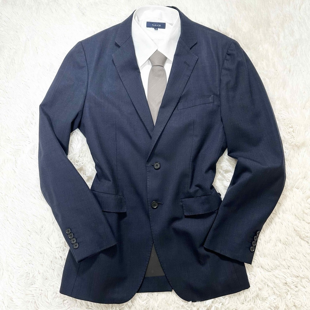【大きいサイズ】ORIHICA ジャケット　ブルー系　サイズA7 メンズのジャケット/アウター(テーラードジャケット)の商品写真