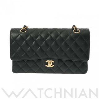 CHANEL - 中古 シャネル CHANEL A01112 ランダム品番 レディース ショルダーバッグ マトラッセ ブラック /ゴールド金具 グレインドカーフスキン