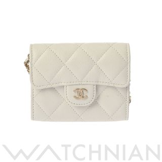 シャネル(CHANEL)の新品 シャネル CHANEL AP0238 ランダム品番 レディース ショルダーバッグ ホワイト /ゴールド金具 グレインカーフスキン(ショルダーバッグ)