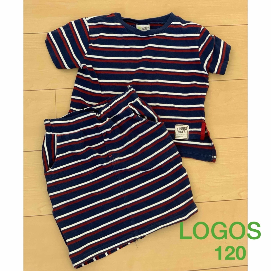LOGOS(ロゴス)のロゴス　上下セット　半袖トップス　スカート　120 キッズ/ベビー/マタニティのキッズ服女の子用(90cm~)(その他)の商品写真