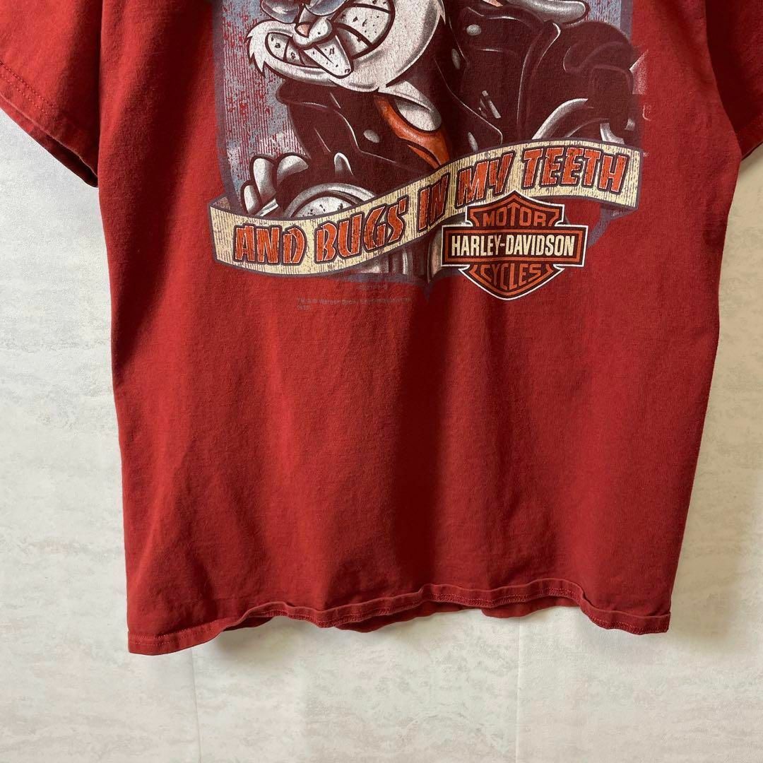 Harley Davidson(ハーレーダビッドソン)のハーレー×ルーニーチューン　バックスバニー　サイズＭ　半袖Ｔシャツ　人気デザイン メンズのトップス(Tシャツ/カットソー(半袖/袖なし))の商品写真