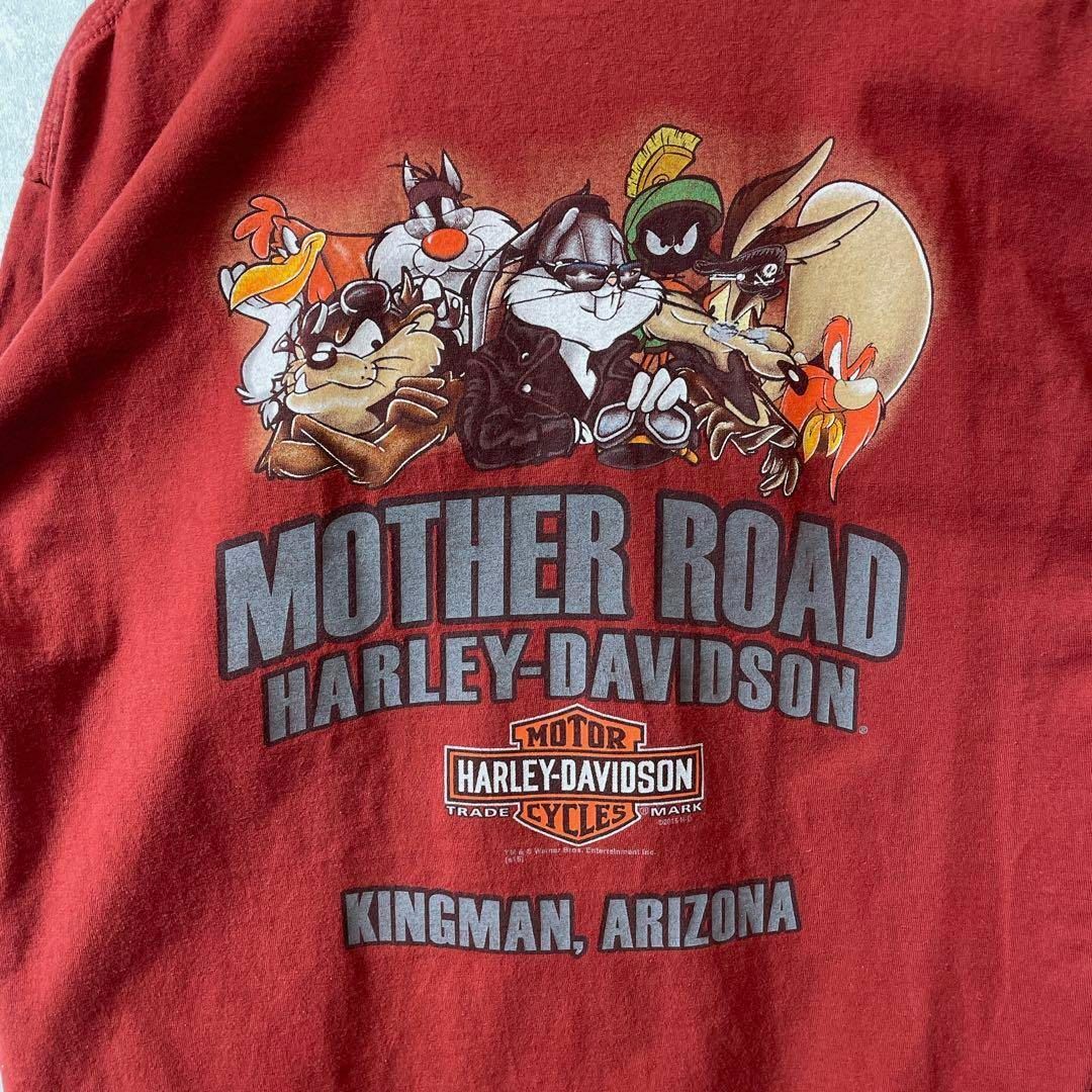 Harley Davidson(ハーレーダビッドソン)のハーレー×ルーニーチューン　バックスバニー　サイズＭ　半袖Ｔシャツ　人気デザイン メンズのトップス(Tシャツ/カットソー(半袖/袖なし))の商品写真