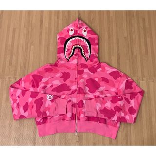 アベイシングエイプ(A BATHING APE)の★激レア★ APE ピンク カモ シャークパーカー ショート丈 S パーカー (パーカー)