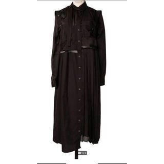 サカイ(sacai)のSacai Cotton Poplin Dress  BLACK size3(ロングワンピース/マキシワンピース)