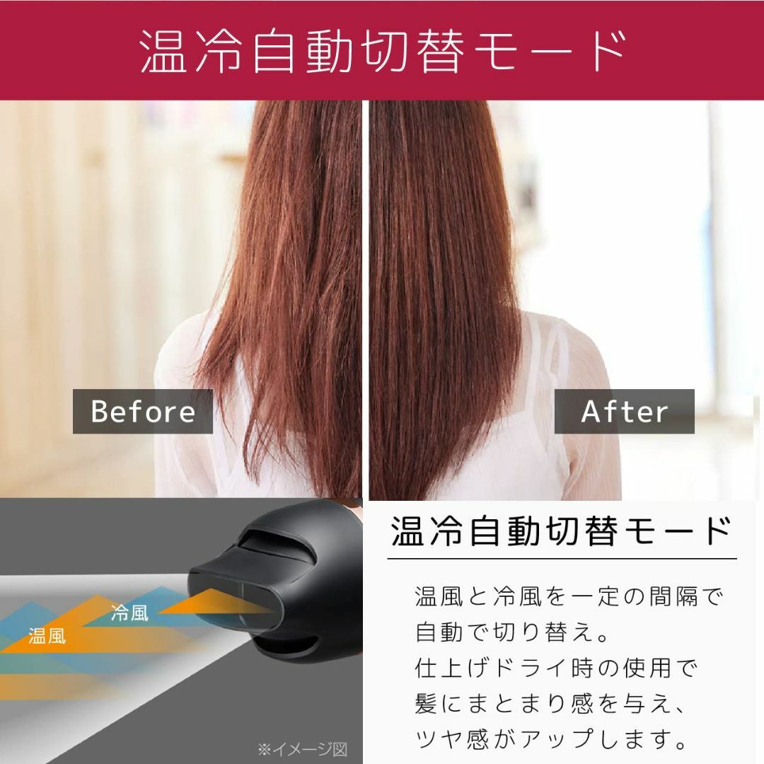 コイズミ ヘアドライヤー モンスター 大風量 速乾 温冷自動切替 マイナスイオン コスメ/美容のヘアケア/スタイリング(その他)の商品写真