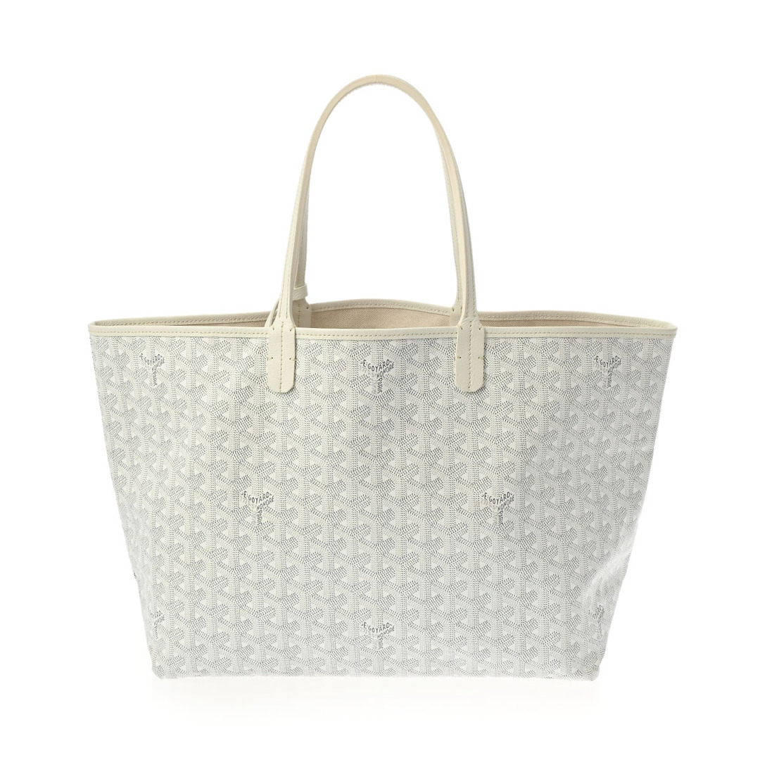 GOYARD(ゴヤール)の中古 ゴヤール GOYARD SAR020211 ユニセックス トートバッグ ヘリンボーン ホワイト /シルバー金具 PVC /カーフ レディースのバッグ(トートバッグ)の商品写真