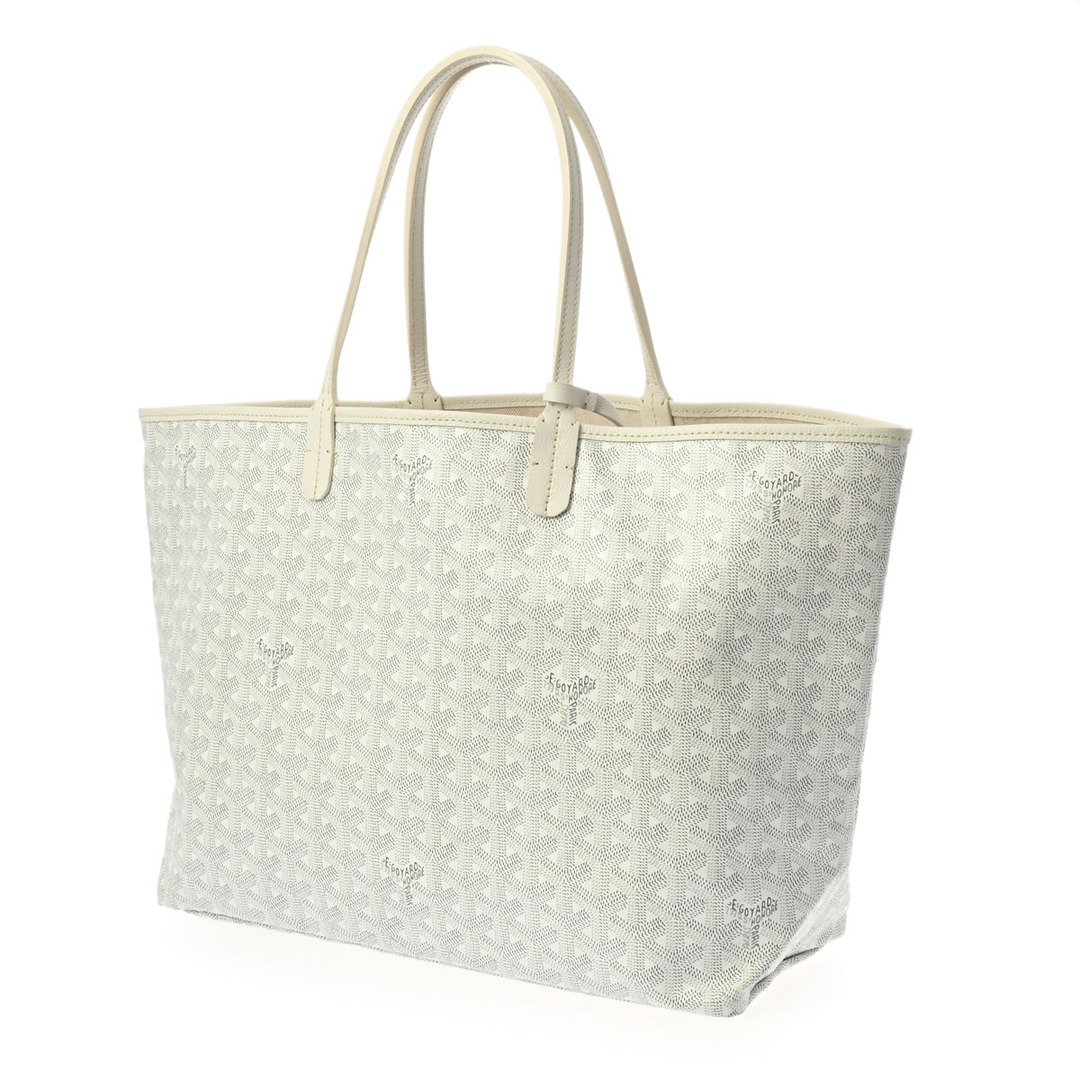 GOYARD(ゴヤール)の中古 ゴヤール GOYARD SAR020211 ユニセックス トートバッグ ヘリンボーン ホワイト /シルバー金具 PVC /カーフ レディースのバッグ(トートバッグ)の商品写真