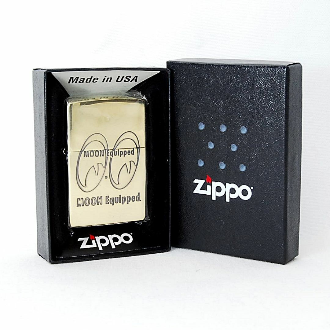 正規品 MOON Equipped Zippo ライター Brass 真鍮 メンズのファッション小物(タバコグッズ)の商品写真