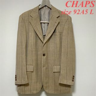 チャップス(CHAPS)のCHAPS チャップス ベージュチェック 3釦 サイズ92A5 L(テーラードジャケット)