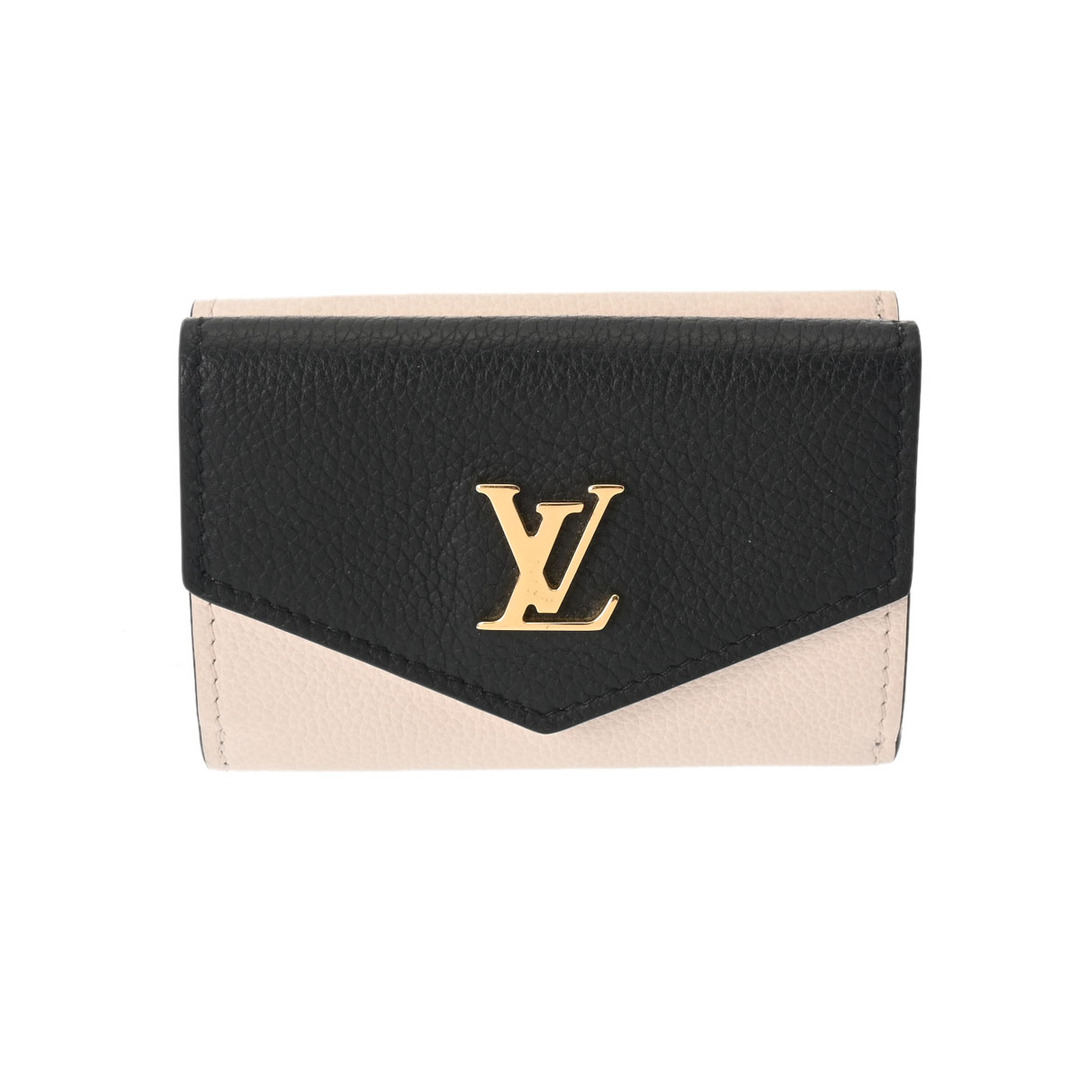 LOUIS VUITTON(ルイヴィトン)のルイヴィトン  ポルトフォイユ ロックミニ 三つ折り財布 黒/クリーム/ピ レディースのファッション小物(財布)の商品写真