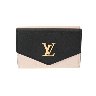 ルイヴィトン(LOUIS VUITTON)のルイヴィトン  ポルトフォイユ ロックミニ 三つ折り財布 黒/クリーム/ピ(財布)