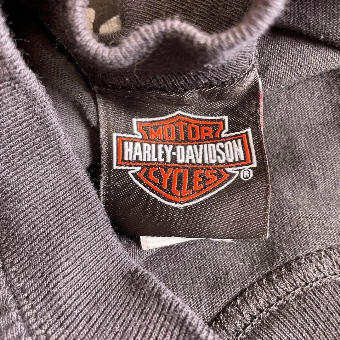 Harley Davidson(ハーレーダビッドソン)のハーレーダビッドソン　骸骨スカル　両面ロゴ　サイズＬ　バーアンドシールド　古着 メンズのトップス(タンクトップ)の商品写真