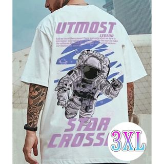 【大人気♪】　メンズ　Ｔシャツ　半袖　ストリート系　オーバーサイズ　３ＸＬ(Tシャツ/カットソー(半袖/袖なし))